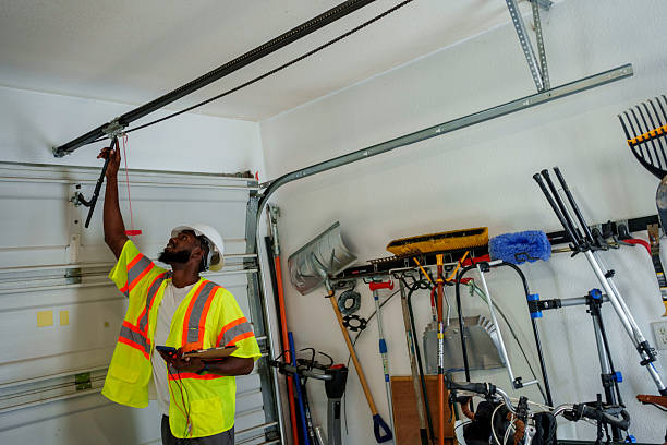 Professional Garage Door Panel Replacement technician working in Janesville, IA